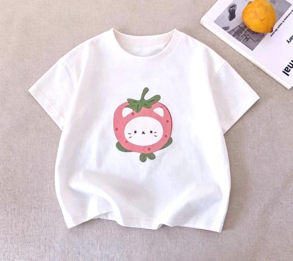 Summer Essential Kids Short Sleeve T Shirt Adorable Fruit Prints Soft Children Tops for Kids Kawaii Tops Y2K Children Tshirt