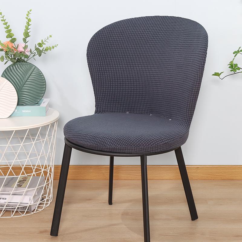 Semi-circular Arc Type Chair Cover Elastic Small Stool Slipcovers Single Low Back Dining Chairs Covers Seat Cover Home Decor