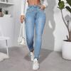 Jeans a gamba stretta, alla moda, casual e larghi da donna
