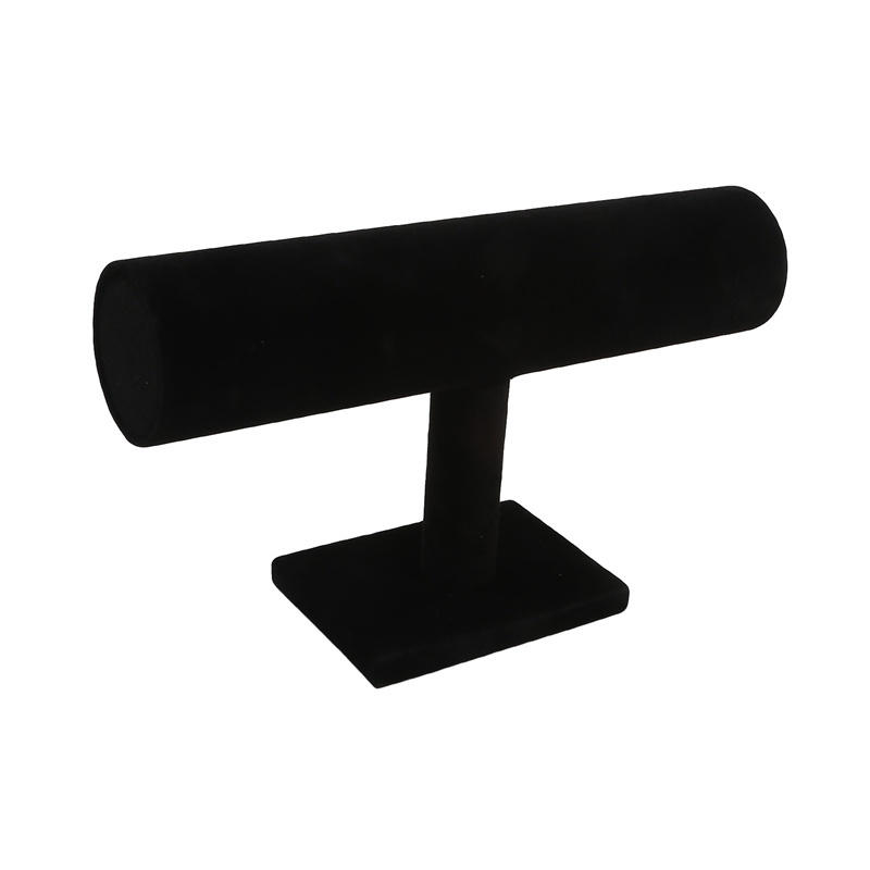 

Оксамитовий Ювелірний Браслет Зберігання Дисплей Ланцюжок Годинник Т-подібна Стійка Органайзер Тверда Підставка Тримач Дисплей для Ювелірних Виробів Дисплей для Браслетів чорний