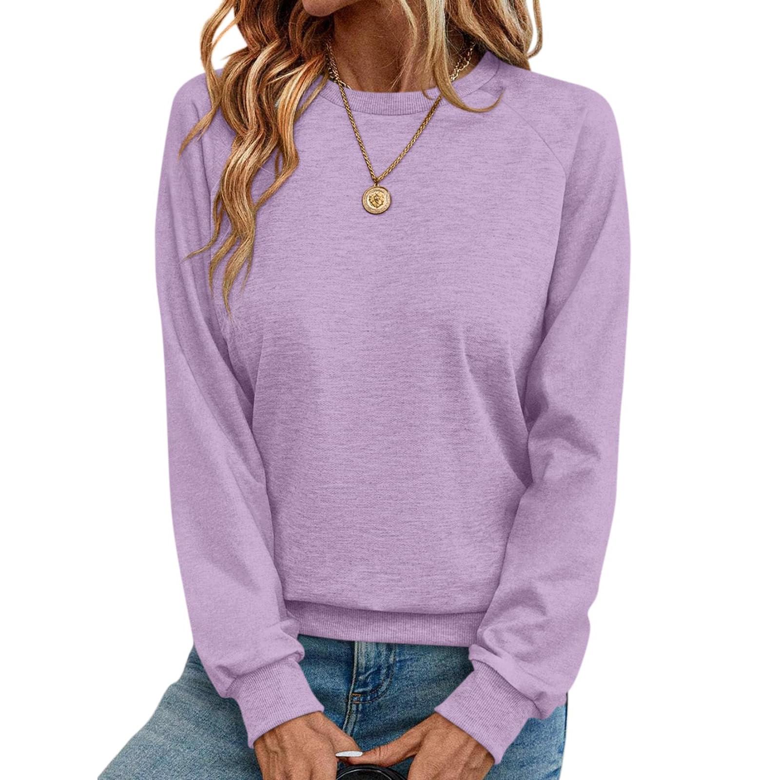 

Женский круглый свитшот с широким вырезом, пуловер с длинными рукавами, однотонное худи XL