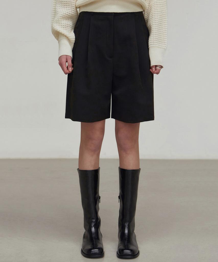 Nigaennikol Two Pintuck Bermuda Pants_5 Color (A Type)