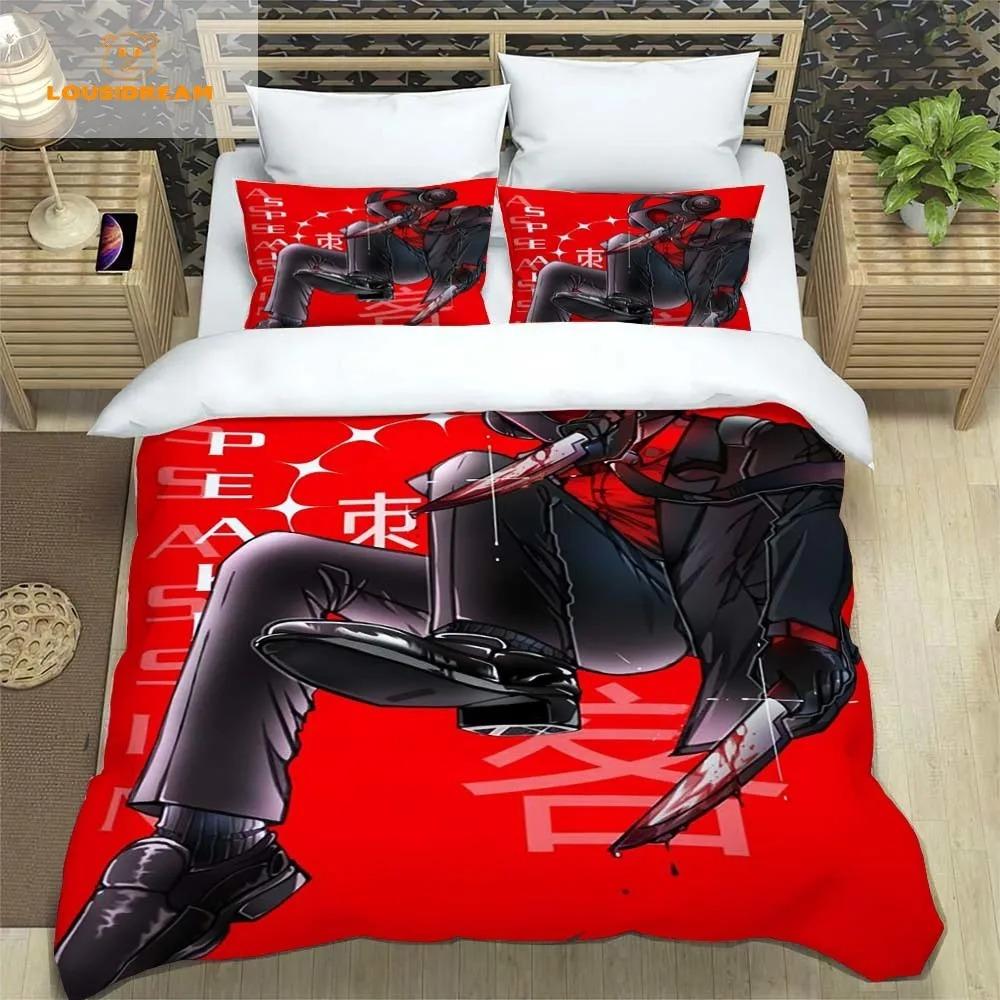 Duvet Cover Pillowcase, Funny Skibidi Toilet Cartoon Print Duvet Cover Home Bedroom Bedding Set Assembly Pillowcase 75*50