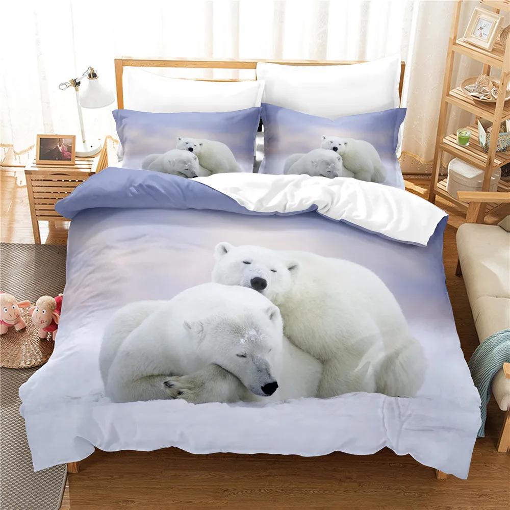 Hot Bedding Set Adults Winter Duvet Cover Sets Kids,twin Full Queen King Bedroom Set 3D Wolf, Tiger, Lion Housse De Couette