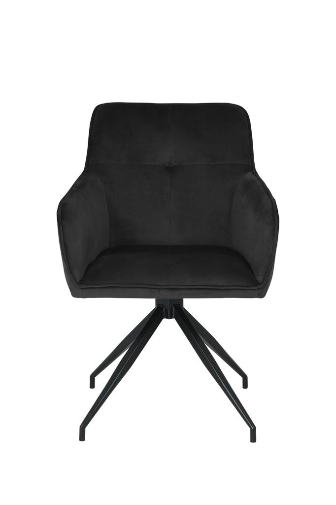 Upholstered Swivel Chair ELDO Velvet Dark Gray