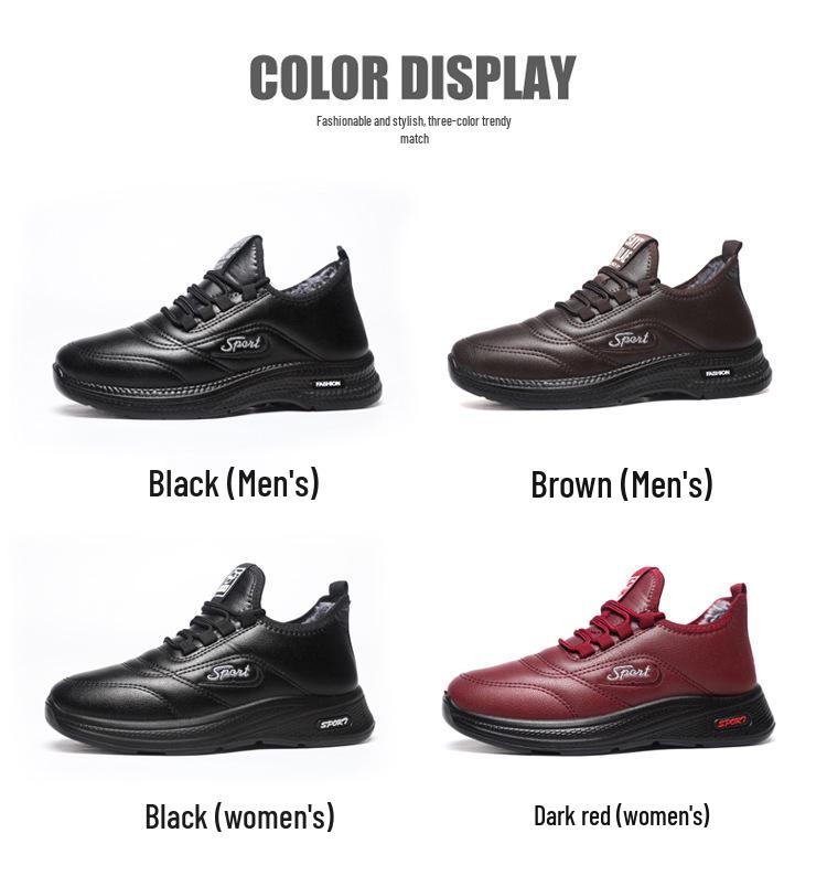 Unisex Warme Leder Baumwolle Rutschfeste Leichte Freizeitschuhe