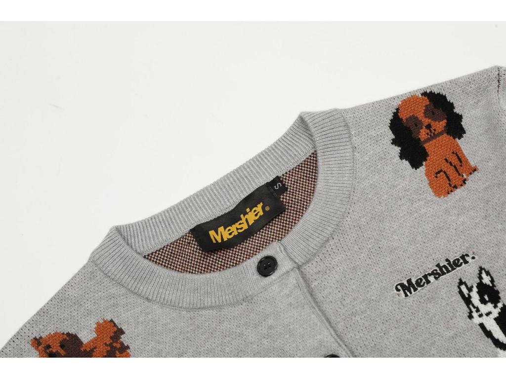 Trendy Brand 2025 Autumn/Winter American Retro Petite Cartoon Cardigan Sweater Jacket