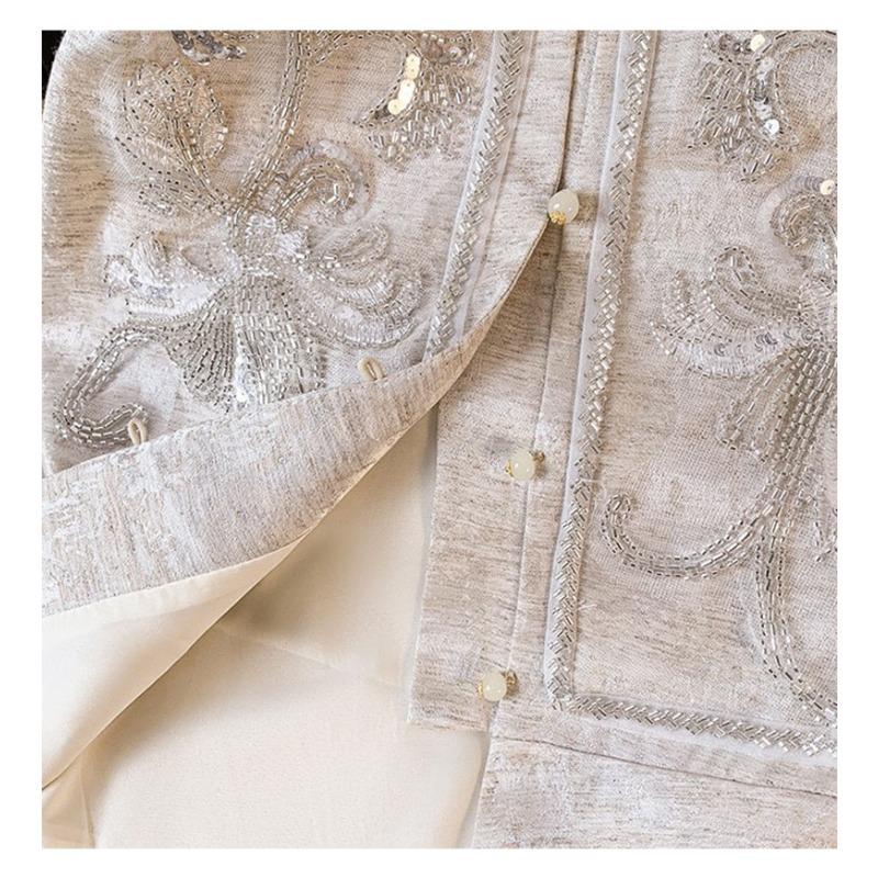 Women's Vest Beaded Chinese Sequins Loose Single Breasted Vest Spring Coat High End Embroidery Early Spring Fashion Coat