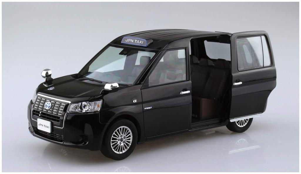 Aoshima Bunka Kyozai Scale The Model Car Series SP Toyota NTP10 JPN Taxi 2017 Black Plastic Model 1/24