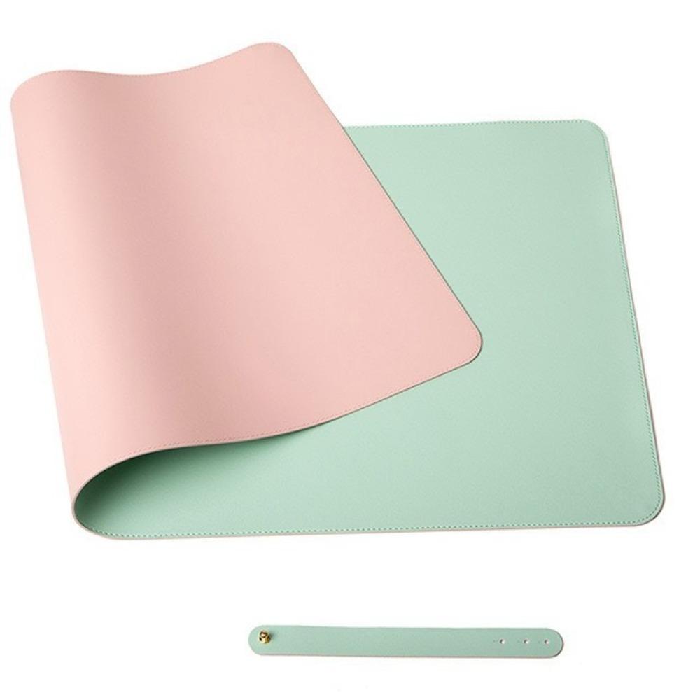 Waterproof Foldable Mouse Pad PU Leather Hand Rest Pad Dust-proof Keyboard Pad Nail Studio