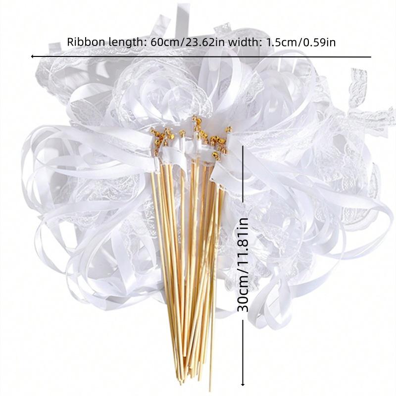 4pcs   European and American Wedding Color Ribbon Magic Wand Magic Wand Ribbon Decal Decoration Party Wedding Supplies