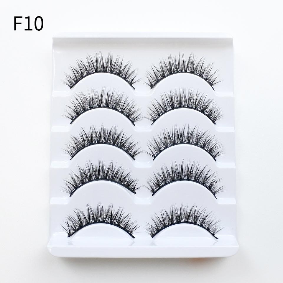 RED SIREN Cat Eye Lashes 5 Pairs Winged Wispy Natural False Eyelashes Makeup Fox Eye Faux Mink Eyelashes