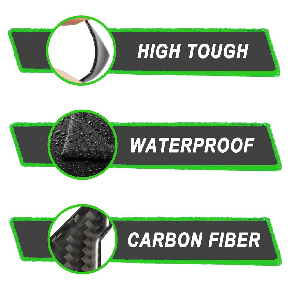 4Pcs Carbon Fiber Car Door Corner Guard Anti-Collision Strip Scratch Protector