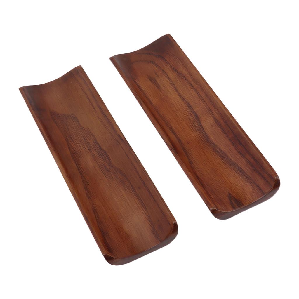 2PCS Sushi Plate Long Rectangle Plate Wood Japanese Style 7.2x2.1in Serving Platter for Cracker Party Home