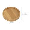 6Pcs Bamboo Flowerpot Trays Round Plant Pot Saucers Drip Tray for Succulent Bonsai Planter Bases Flower Pot Dish