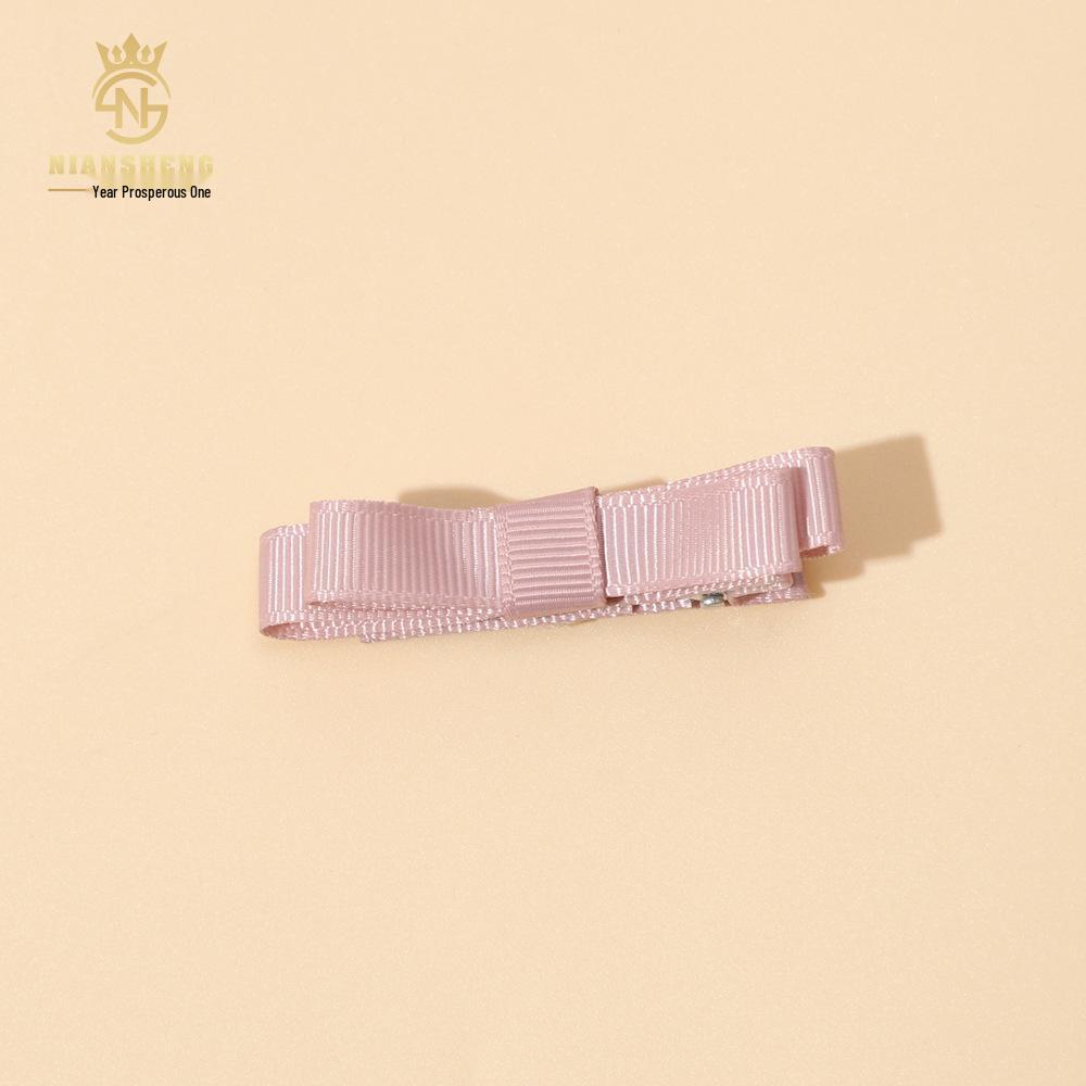Korean Handmade Pink Bow Hair Clips for Girls