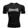Short-sleeved Compression for Men Fitness Sweat Absorbing Gym High Elasticity Breathable Running Top Quick-drying Short-sleeved T-shirt