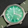 REFURBISHED SWISS VINTAGE HAND-WINDING MENS GREEN COLOR DIAL WATCH A500034-2 R151a-a500034
