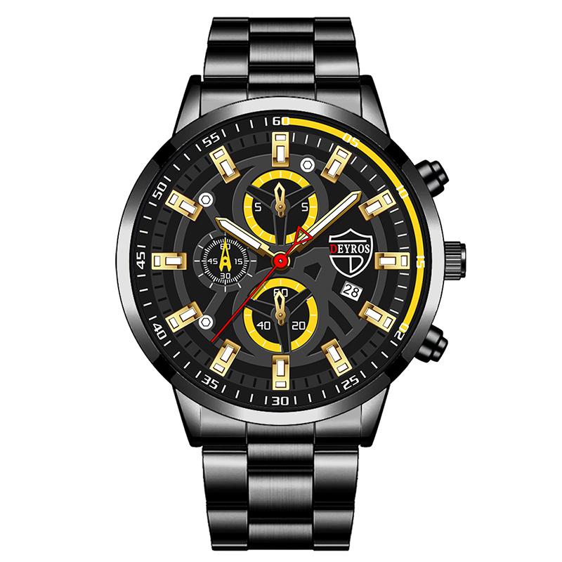 Mode Herren Uhren Luxus Edelstahl Quarz Armbanduhr Männlich Business Sport Leder Uhr Leuchtende Uhr