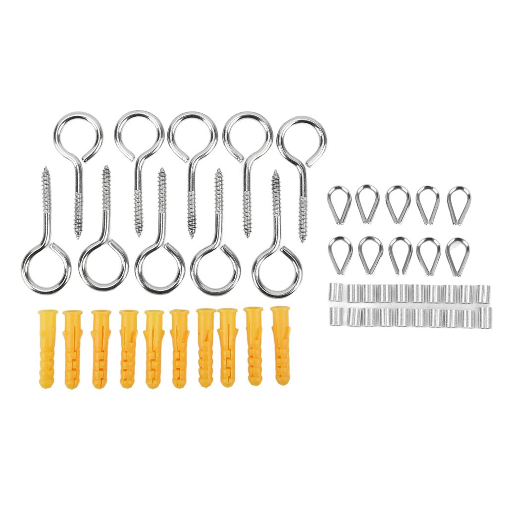 Rubber Coated Stainless Steel Wire Rope Kit String Light Hanging Kit Outdoor Garden Railing Cable Set