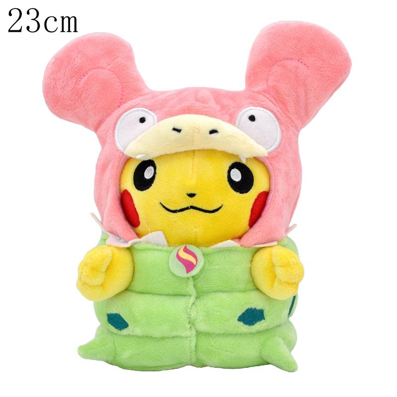 Pikachu Cosplay Cos Eevee Plush Toys Pikachu Peluche Garchomp Tyranitar Lucario Rayquaza Morpeko Gengar Plushies Stuffed Doll