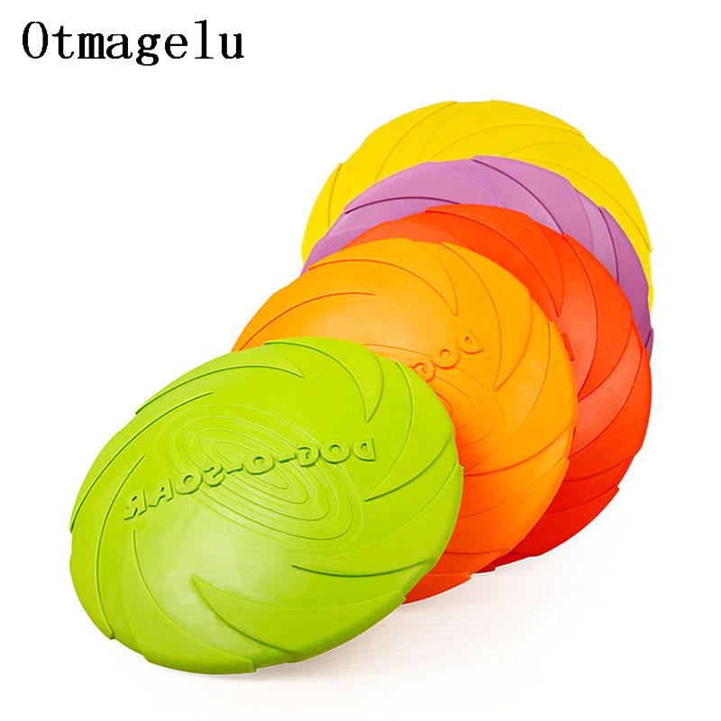 Rubber Pet Dog Flying Discs Saucer Toys Small Medium Funny Dog Puppy Agile Training Toys Flying Disk