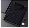 Men's Summer Ice Silk Polo: Loose Fit, Turn-Down Collar, Solid Color, Short Sleeve - New Trend for Middle-Aged
