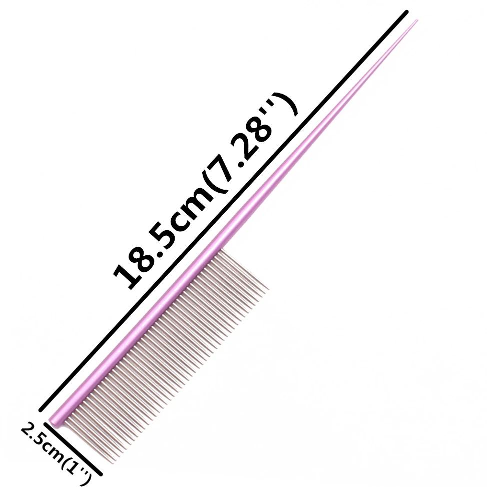 

Professional Pet Grooming Comb Stainless Steel Dog Cat Hair Care Brush Tail Comb for De-matting and Styling
