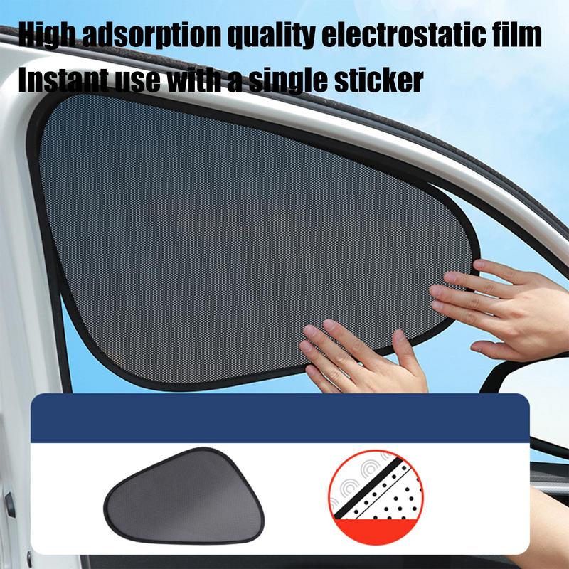 1 Pair New Car Mesh Electrostatic Adsorption Sunshade Car Side Window Sunshade Curtain Window Mesh Side Block For SUV Cars