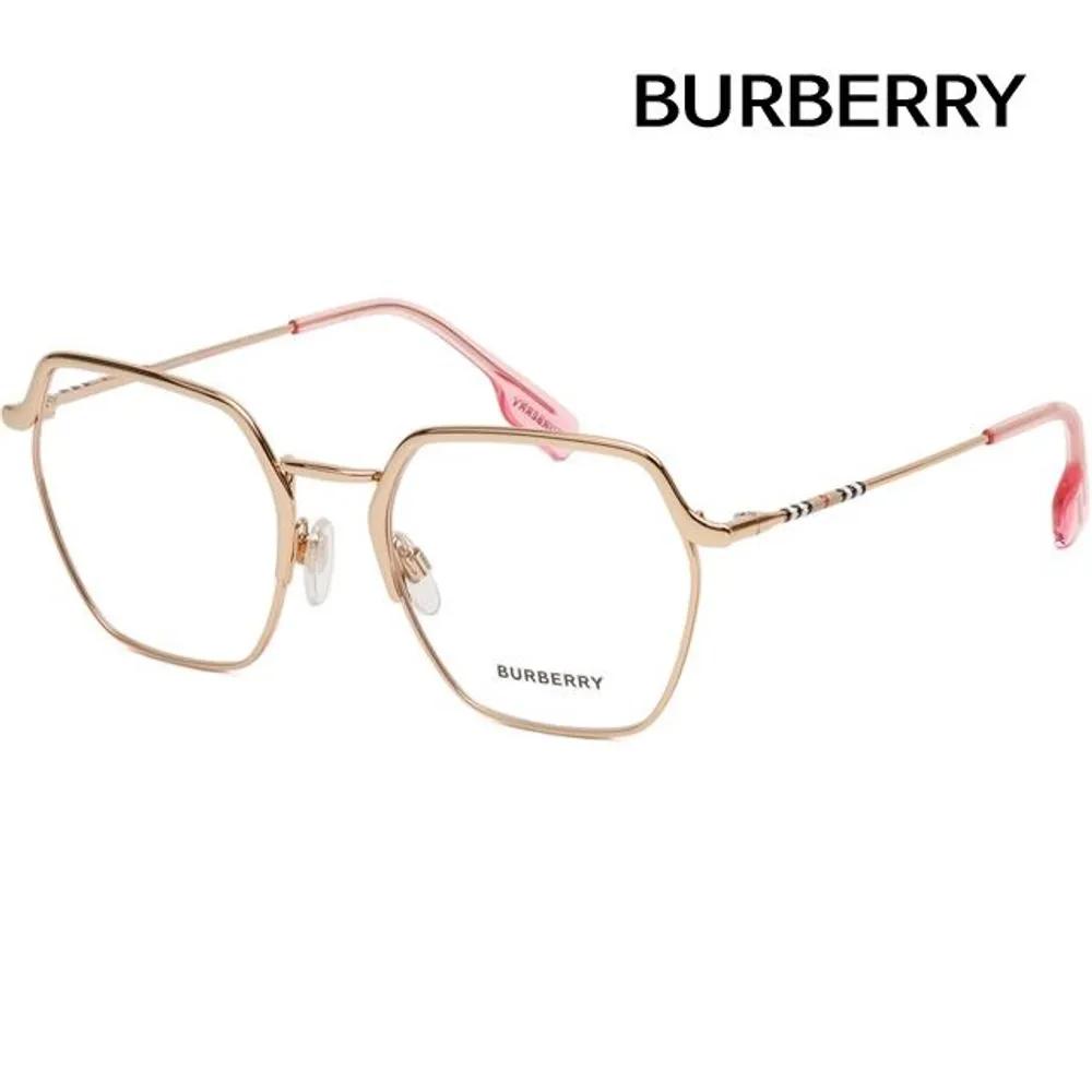 

Burberry Eyeglass Frames BE1371 1337 Fashion Polygonal Luxury Metal ANGELICA