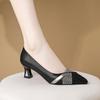 Fashion Pointed Toe With Medium Heels Women's Shoes Spring and Autumn Rhinestone Ladies Pumps Quick Delivery Comfortable Elegant 39 Shoe