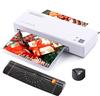 Laminator, A4 Compatible, 3-piece Set: Includes Paper Cutter, Corner Trimmer, 20 Sheets of Laminating Film, 2-minute Warm-up, Jam Prevention Lever, Co