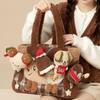 Cute Cartoon Hamburger Single-Shoulder Bag — Versatile Plush Handbag For Women And Girls