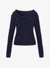 Women's Vintage French Cable Knit Sweater - Slim Fit, Long Sleeve, Autumn Pullover