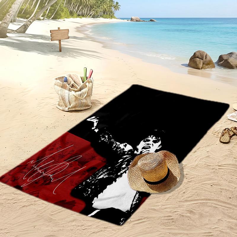 Asciugamano da Spiaggia Michael Jackson Stampato Asciugatura Rapida Super Assorbente Morbido Leggero Asciugamano da Bagno per Piscina Viaggi Estivi