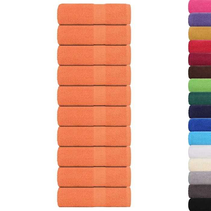 VidaXL Serviettes de toilette 10 pièces FROGN Orange 30 x 30 cm 100 % coton 136898