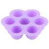 Innovativer blütenförmiger 7-Loch Silikon-Eiswürfelformbehälter mit Deckel Küchenutensilien(lila )