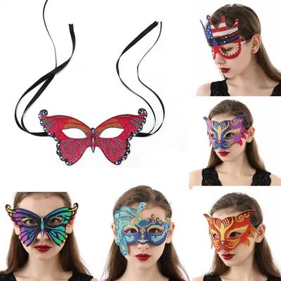 New Dot Drill DIY Birthday Ball Party Mask Diamond Painting Crystal Shaped Diamond Embroidery