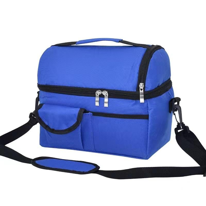 Minimalist Oxford Cloth Picnic Insulated Bag Ice Bag Double Layer Portable Handheld Crossbody Lunch Bag Lunch Bag Insulated Bag 1786₽