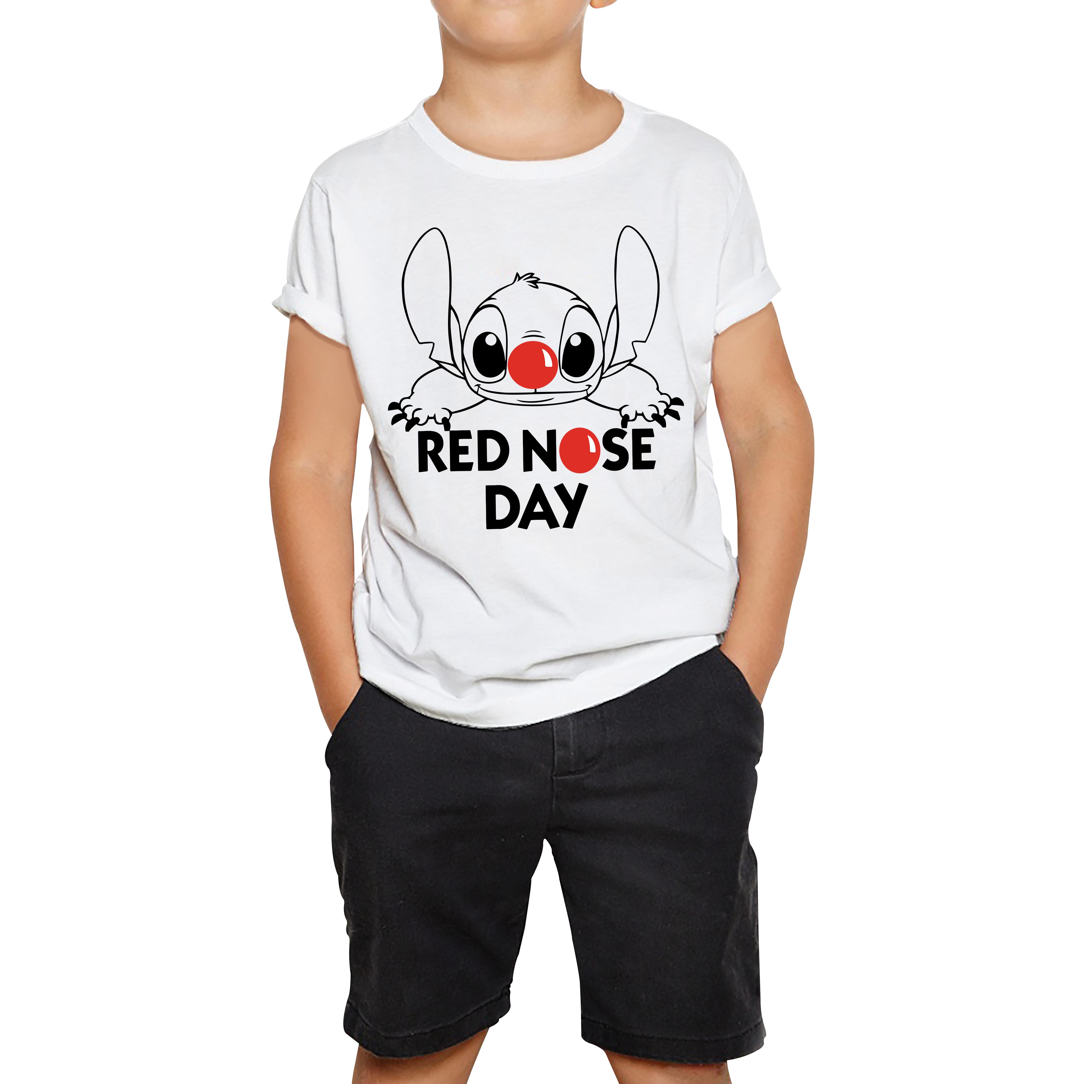 Red Nose Day Stitch Kids T Shirt 120