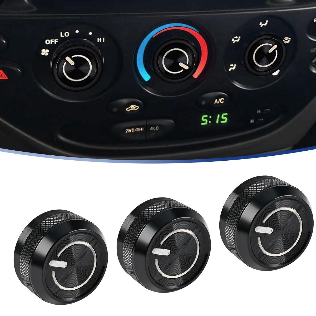 3Pcs Car Heater A/C Air Conditioning Climate Control Knob Buttons For Toyota Tundra 2000-2006 55905-0C010 559050C010 Accessories 3pcs