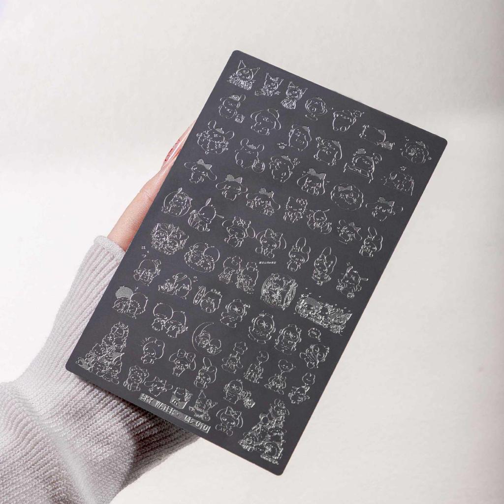 Holiday Nail Art Plate: Snowman, Reindeer, Butterfly, Flowers, Fireworks, Hollow National Style Designs