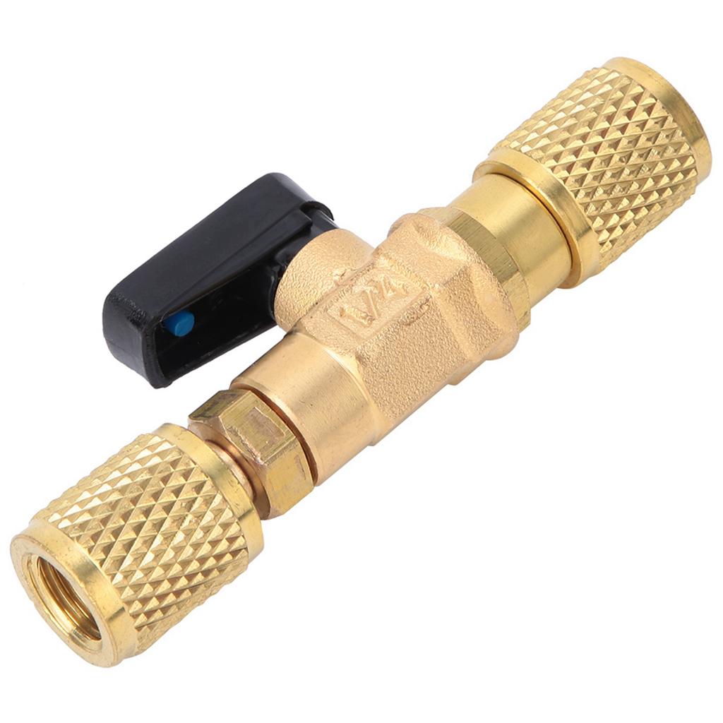 Valve Connector Adapter Brass Refrigerant Cooling Valve G1 or 4 Inch with High Pressure Resistance, Stable Performance and High Accuracy for