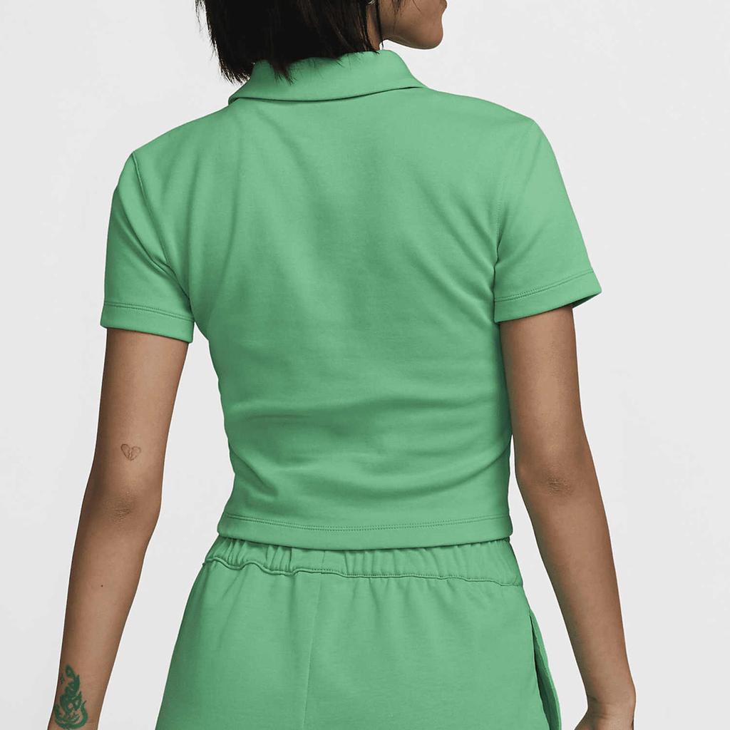New Nike Sportswear Essentials Series Polo Shirt Women's Spring Green DV7885-363