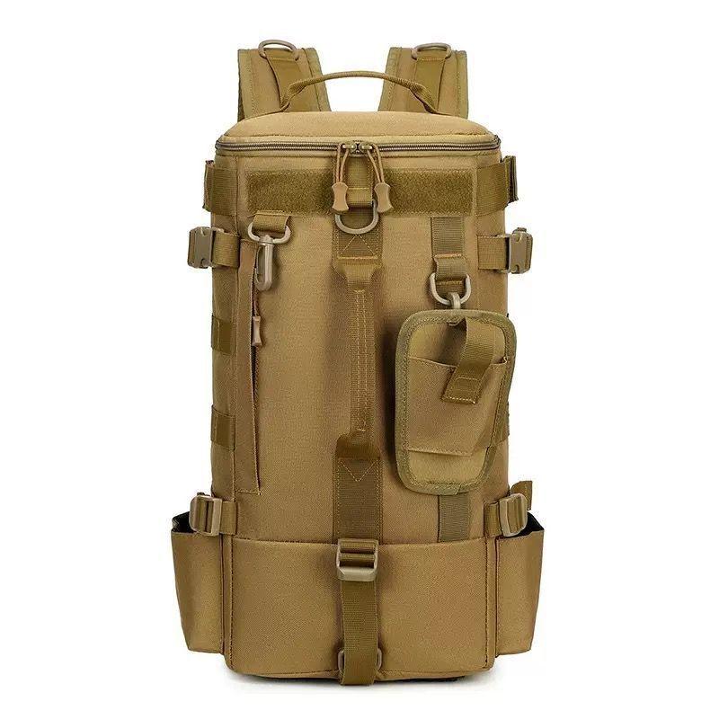 Outdoor Fishing Backpack with Rod Holder - Large Capacity Double Shoulder Lure Bag