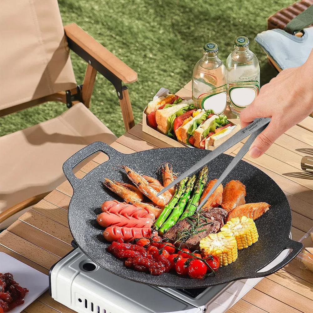 Food Tongs for Cooking Versatile Barbecue Tongs Camping Tongs Bread Tongs Ti Metal Kitchen Tongs