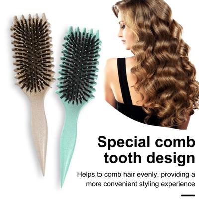 Szczotka do włosów kręconych Miękkie włosie Masaż skóry głowy Kobiety Dziewczynki Definiowanie loków Kształtowanie Stylizacja Rozczesywanie