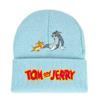 Jerry And Tom Cartoon Print Knitted Hat Hip Hop Cap Outdoor Fashion Gift Unisex