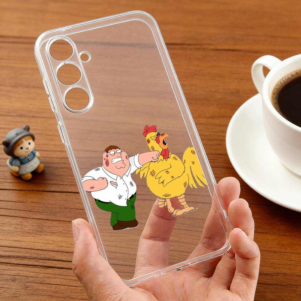 

F-Family F-Funny G-Guy phone Case For Samsung S30,23,21,22,20, FE lite,S10,9,8,7 PIus Note20ultra Soft Transparent Samsung S305G