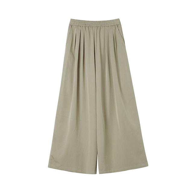LAP Elastic Waist Tencel Wide Pants Ar1Wps71